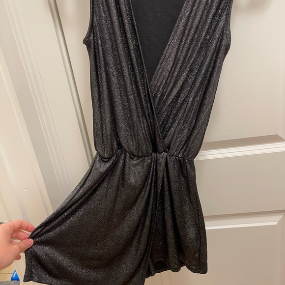 Potter's Pot Dresses & Skirts - Metallic Black sparkly romper from Revolve, brand Peter’s Pot!